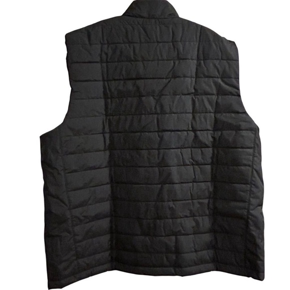 Lands' End Men's Insulated Puffer Vest XXL Black Fall Snap Closure Side Pockets - Picture 7 of 11